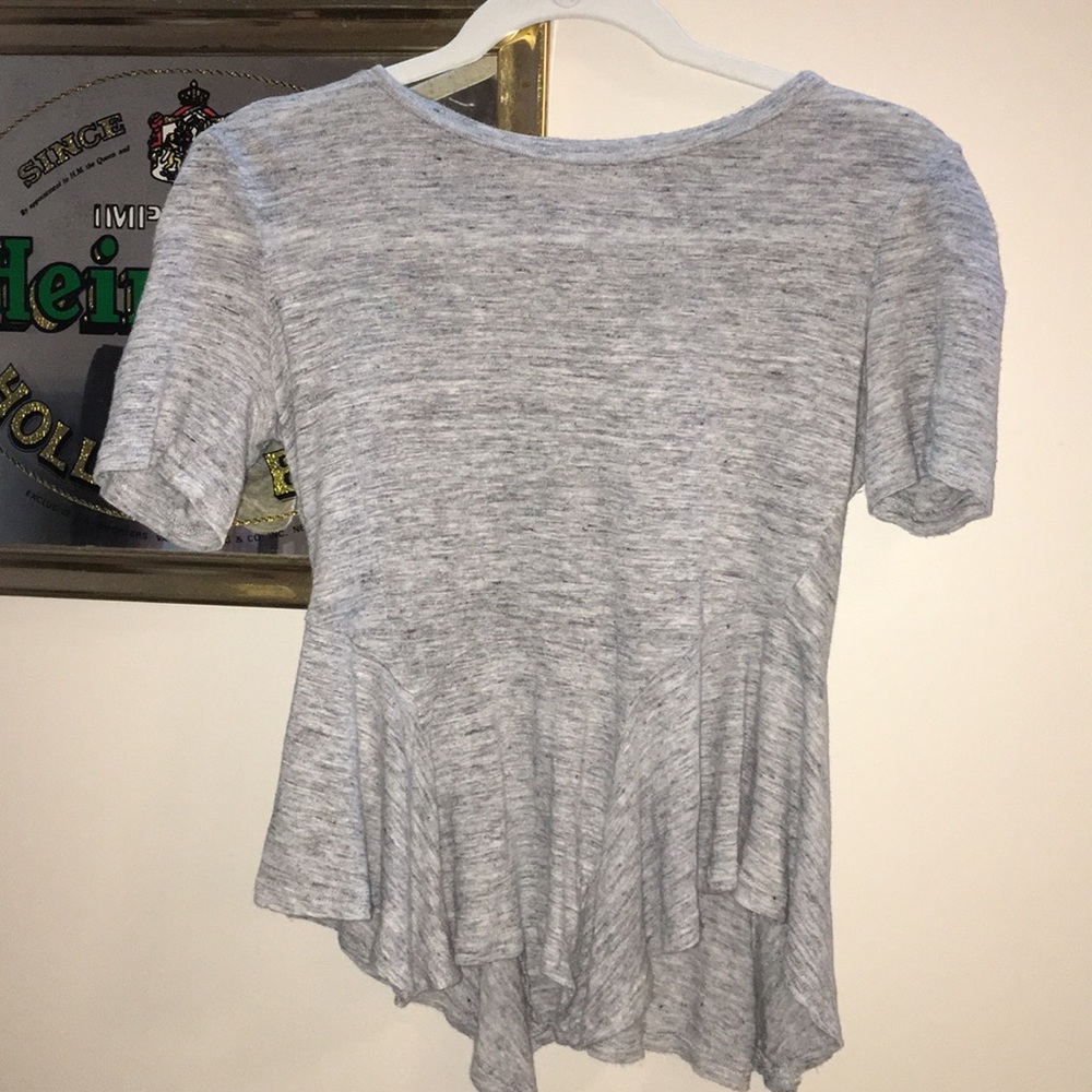 Gray peplum tee shirt